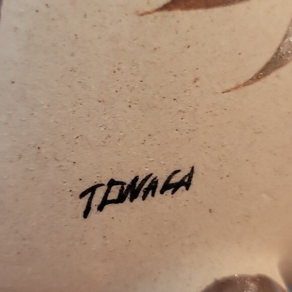 1960 Tonala Mexico and LAT Mexico Folk Art Both Signed Two Owls 5" and 4.5" - Picture 6 of 12